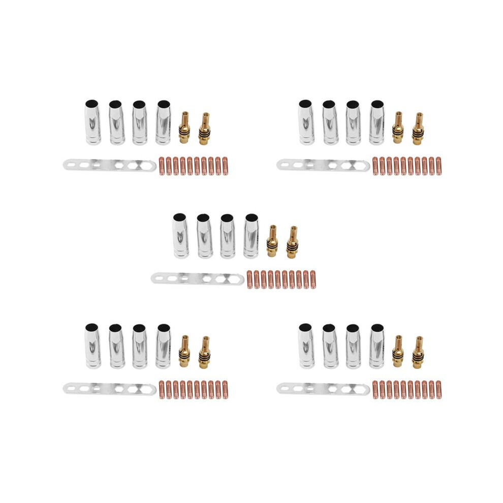 85Pcs/Set 15Ak Mig/Mag Welding Nozzle Contact Tips 0.8X25mm M6 Gas Connector Holder Set 6034189227723