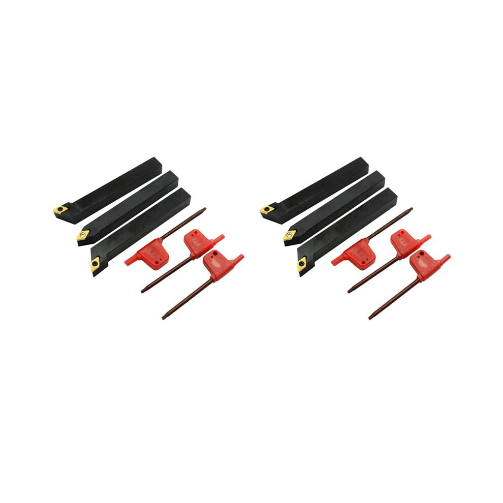 6Pcs 1/2 Inch Cnc Lathe Carbide Turning Tools Indexable Holder Set Sdncn1212h07 + Sdjcl1212h07 +6Pcs Dcmt070204 Insert 6031891390165
