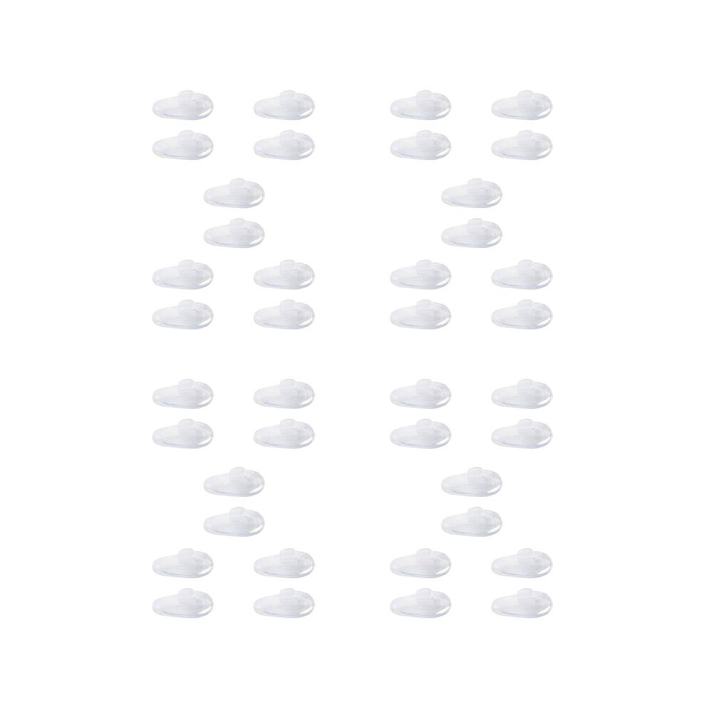 Soft Elliptical Silicon Nose Pad For Glasses (Transparent, 20 Pairs) 6033646962078