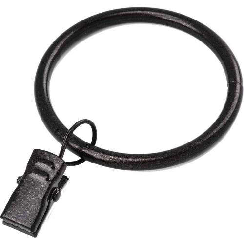 Curtain Rings with Clips Oil Rubbed Bronze 42 pcs