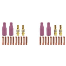 28Pcs MB-15AK Welding Torch Consumables 0.8mm Contact Tips Gas Ceramic Nozzle for 15AK MIG MAG Welding Torch
