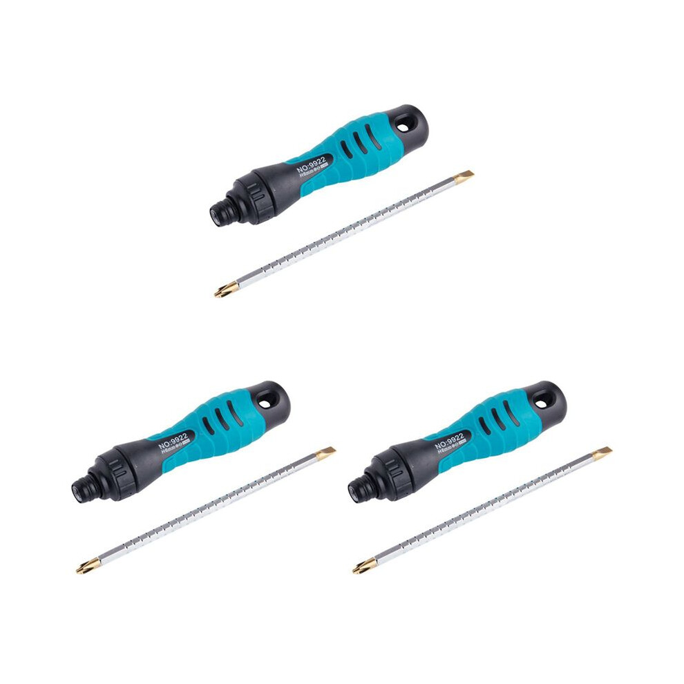 3X Penggong 2In1 Precision Adjustable Ratchet Screwdriver Set Two-Way Slotted Phillips Magnetic Screwdriver Bits 6032664114445
