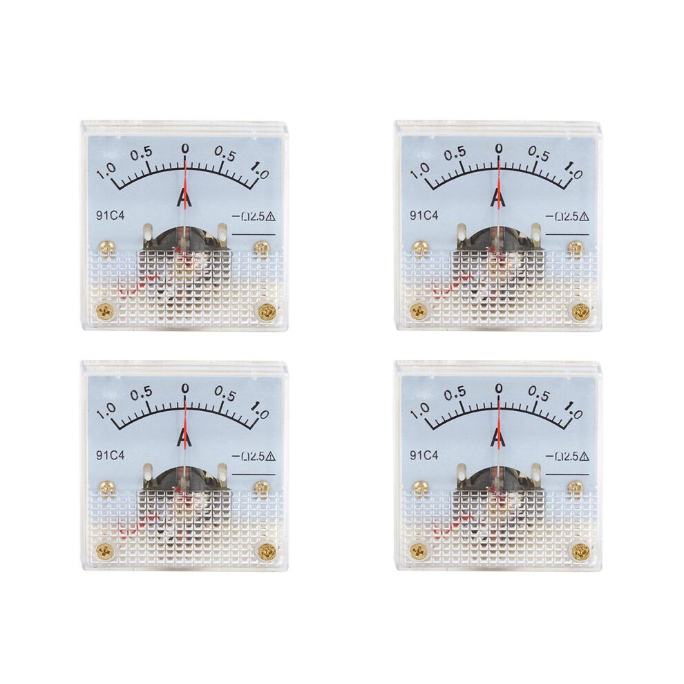4X Class 2.5 Accuracy 0-1 A Ampere Analog Meter Ammeter 91C4 6034189252992