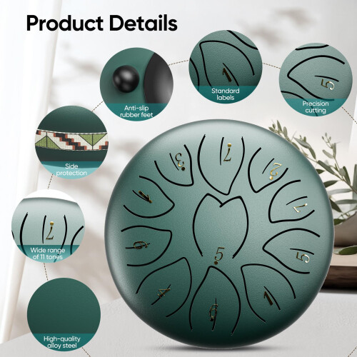Steel Drums 11 Note 6 Inches D-Key Handpan Drum 2