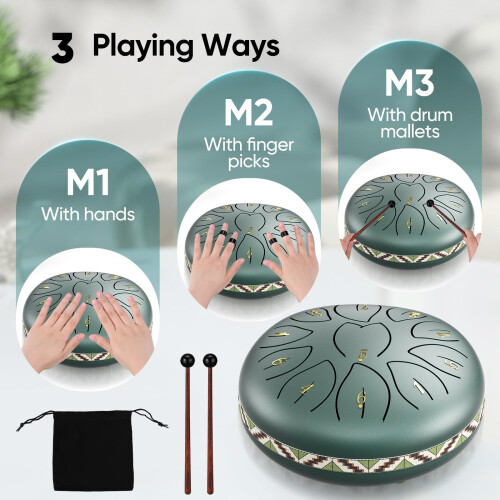 Steel Drums 11 Note 6 Inches D-Key Handpan Drum 1