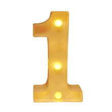 Stojąca lampa LED z literami, ciepła biel, plastikowa dekoracja domu