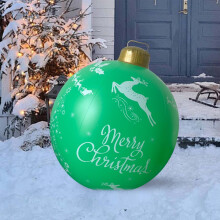 Inflatable Christmas Bell Ball 60cm PVC Outdoor Decoration