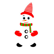 Weihnachts-Schneemann-Kühlschrankmagnet-Set