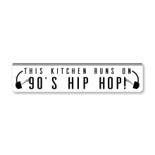 Kitchen 90s Music Metal Sign 4 x 16 Inch