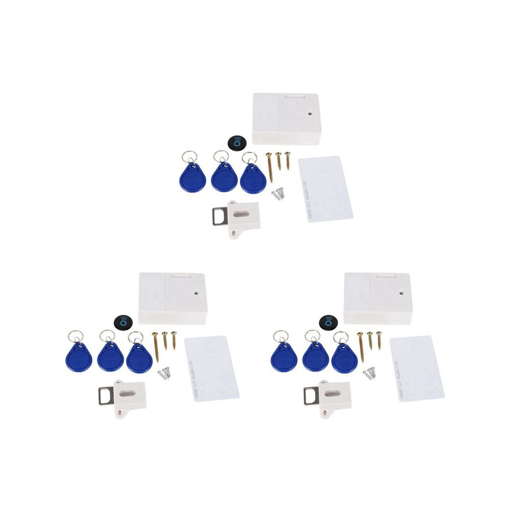 3X Digital Cabinet Intelligent Electronic Locks Invisible Sensor Lock Emid Ic Card Drawer For Wardrobe Furniture B 6033314499660