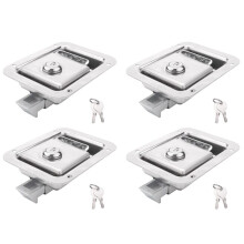 4X Paddle Slam with Lock & Key Travel Trailer Lock Stainless Steel Door Heavy Duty Flush Mount Handle