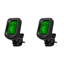 2X Universal-Stimmgerät für Gitarre, Ukulele, Bass, Violine, 12 Töne, Elektronisches Stimmgerät, Tuner, Musikinstrumentenzubehör