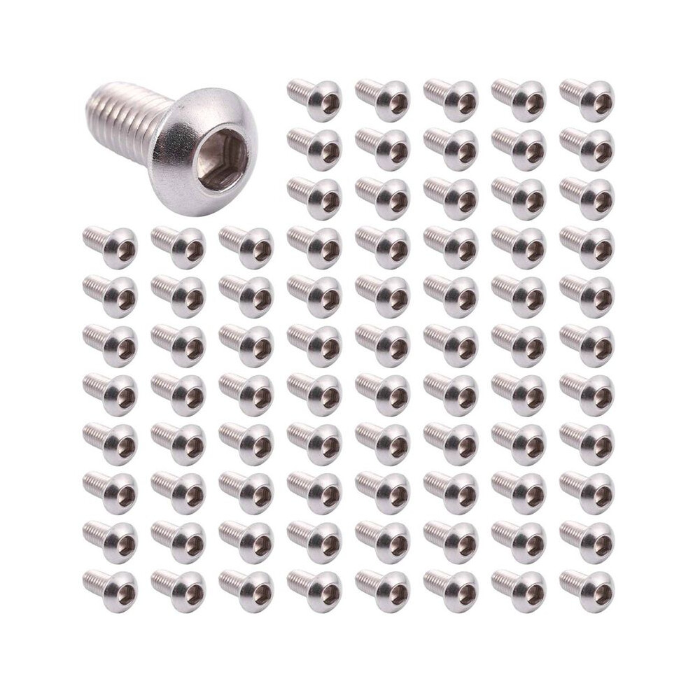 M6x12mm Stainless Steel Hex Socket Button Screws 500 Pcs 6031015835169