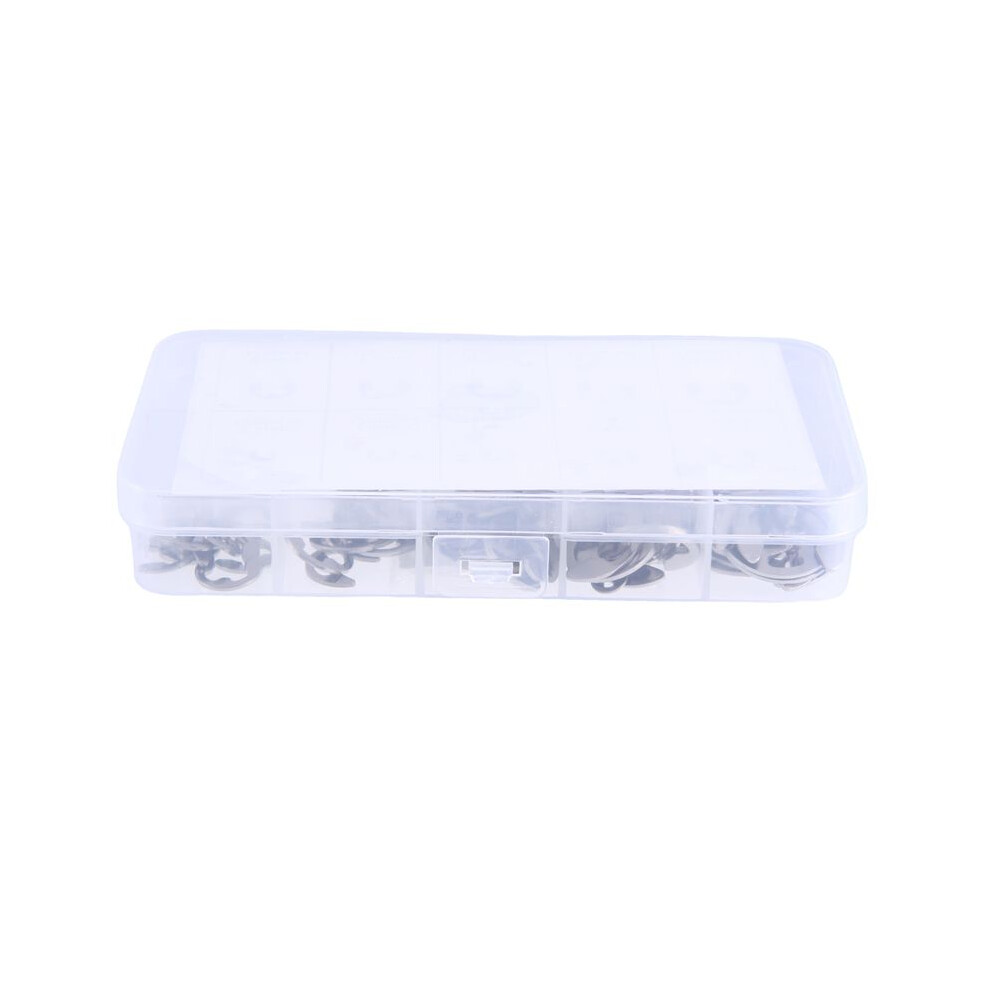 120Pcs 304 Stainless Steel E Clip Washer Assortment Kits Circlip Retaining Ring For Shaft Fastener M1.5-M10 4712785550781