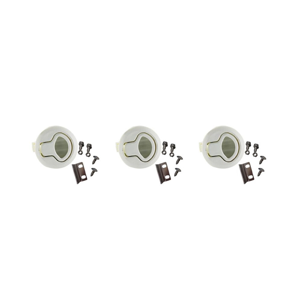 3X Hatch Round Pull Latchlatch Flush Pull For1/4 Door Boat Deck Hatch Rv Drawers Cabinet Yacht 6031969064288