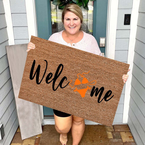 Welcome doormat summer design 18x30 inches