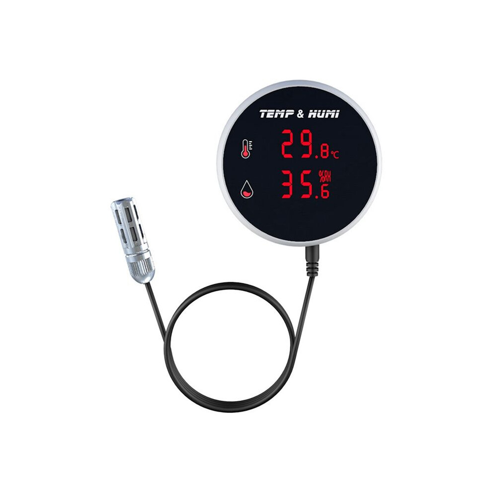 Tuya Zigbee Temperature and Humidity Sensor Alarm with LED Display for Seedling Fermentation Animal Breeding UK Plug