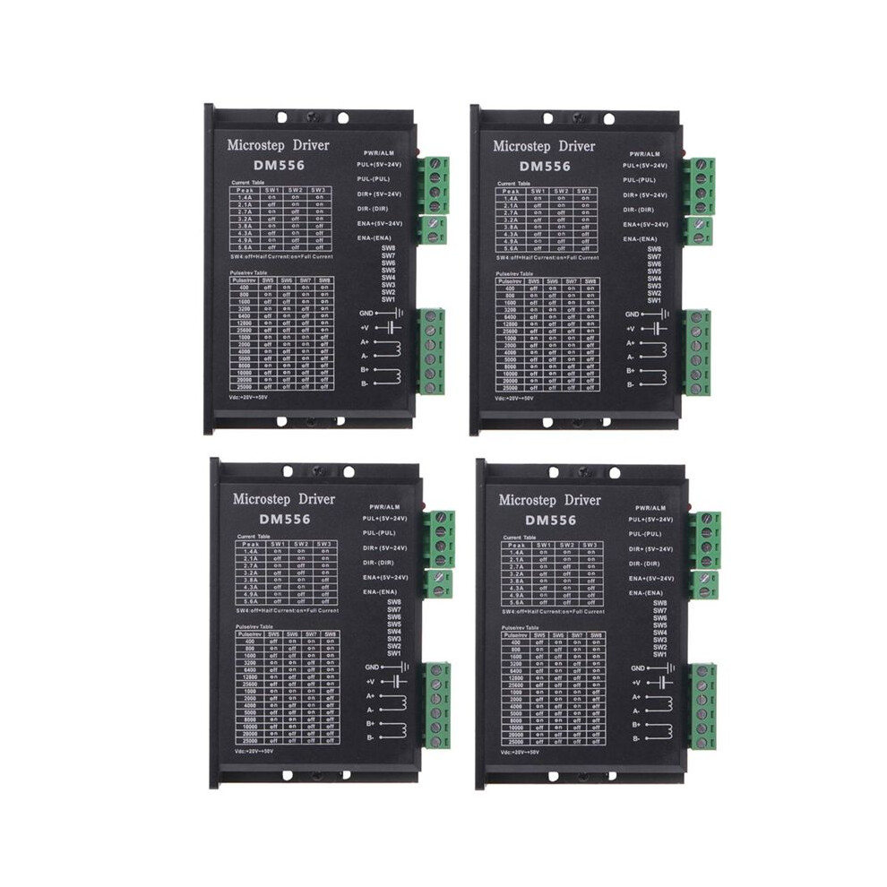 4X Digital Stepper Driver, Dm556 Motor Driver Is Suitable For Nema 23, Nema 24 And Nema34 Stepper Motors 6033724834549