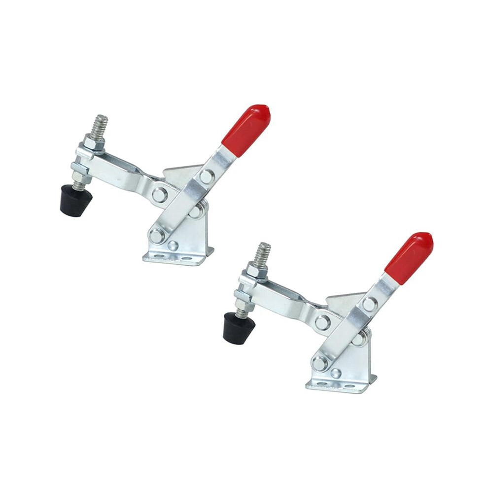 4Pcs Vertical Quick-Release Toggle Clamp 102B - 220 Ibs Holding Capacity W Rubber Pressure Tip 4712141009885