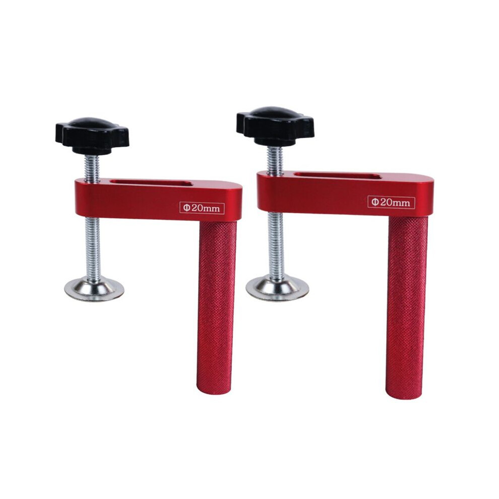2Pcs Dog Hole Clamp Woodworking Bench Stop Bench Dog Clamp Aluminum Alloy Desktop Fixed Clip - Hold Down Clamps 20Mm 4711459446580