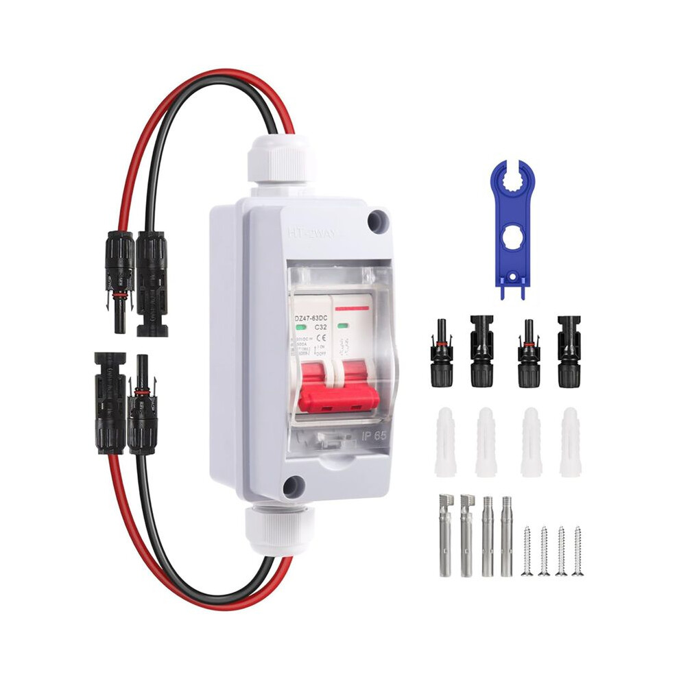 Solar Panel Disconnect 500V Solar Circuit Breaker Box 32Amp Ip65 Waterproof Miniature Circuit Breaker Solar Pv 6033968593752