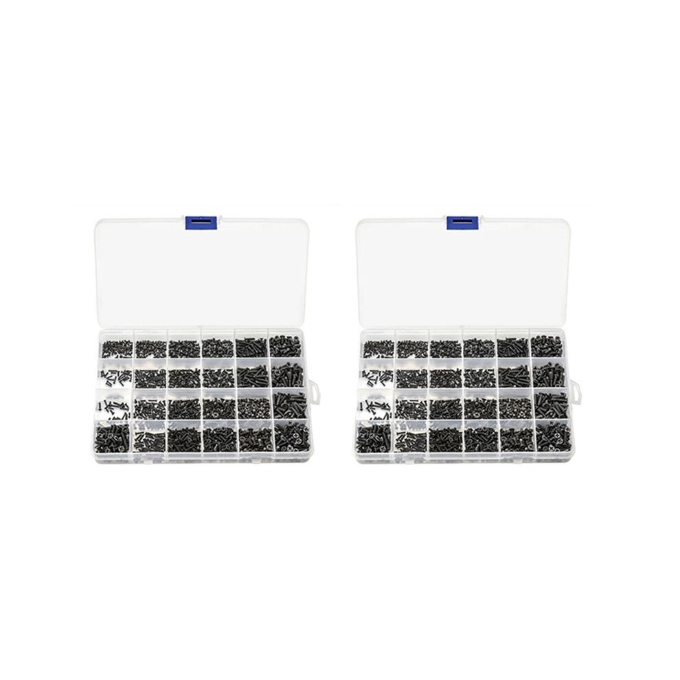 1440Pcs Countersunk Flat Screw Set M1.4 M1.7 M2 M2.5 M3 Carbon Steel Computer Notebook Laptop Screws Kit 4713951365185