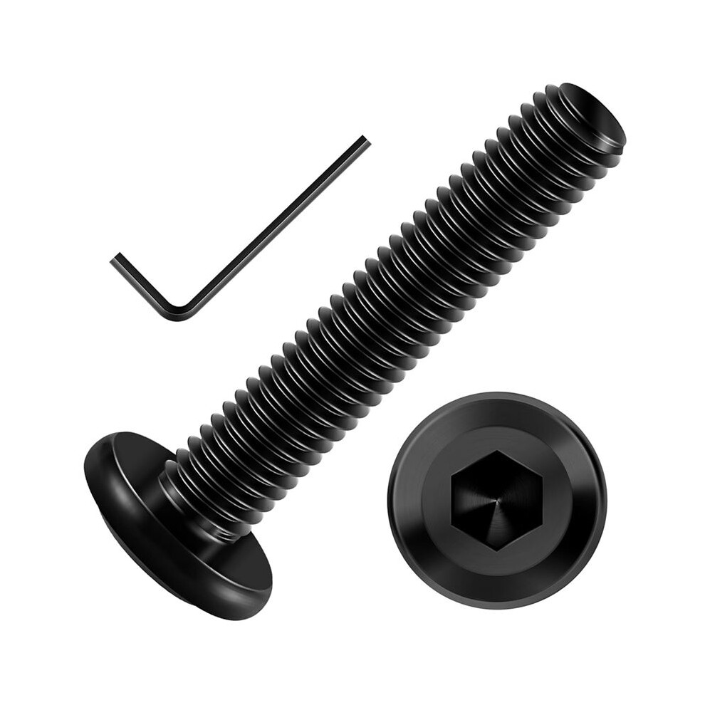 M6 X 30Mm 50Pcs Flat Hex Socket Caps M6 Screw Bolts, 304 Stainless Steel Furniture Bolts Full Thread, Hex Wrench 6031363907600