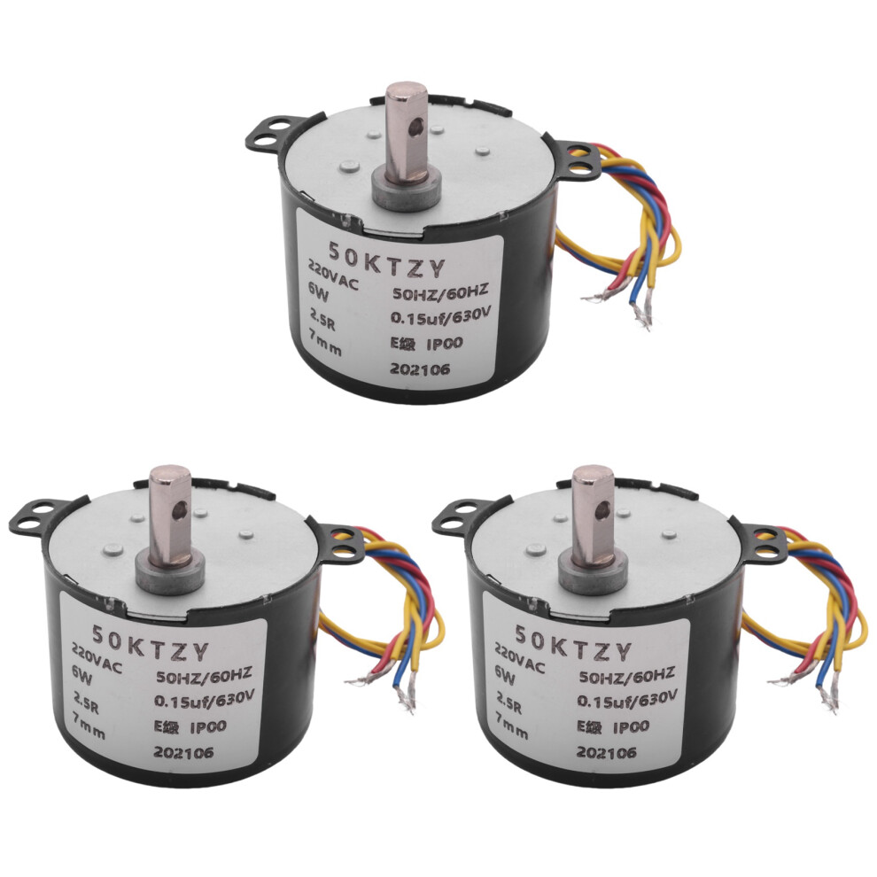 3X 50Ktyz Ac220v 10W 0.5A 2.5R/ Min Permanent Magnet Synchronous Motor Ac Gear Reduction Motor Cw / Ccw 6033970363329