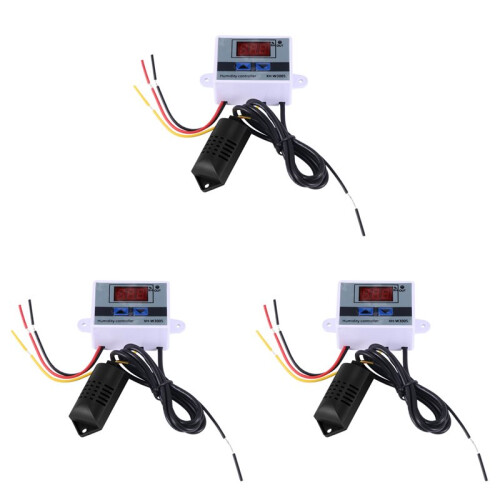 3X Digital Humidity Controller Hygrometer Humidity Control  0-99%Rh Hygrostat with Humidity Sensor AC220V