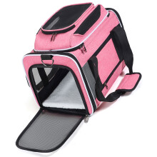 Portable Cats Carriers Bag Pet Travel Bags Breathable-Pink