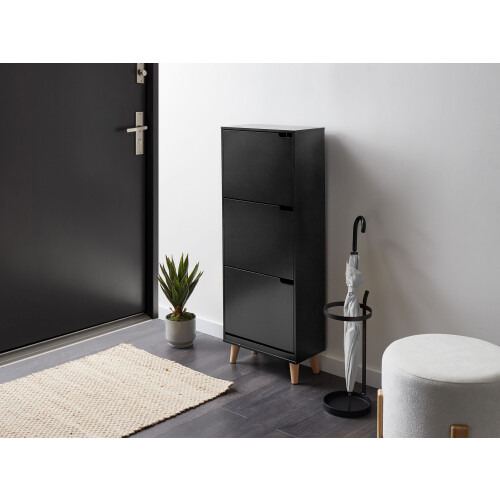 Beliani Shoe Storage Cabinet NEIKA Black 1