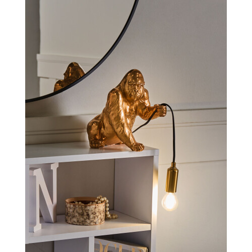 Beliani Table Lamp Gorilla HARAMBE Gold 1