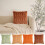 Groene gestreepte kussensloop 45x45cm met verborgen ritssluiting 1