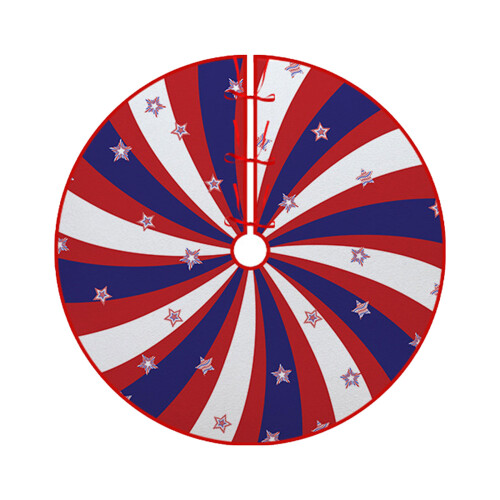 Jupe d'arbre de noël imprimée drapeau National, tapis-120cm