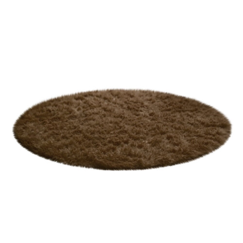 Runder, rutschfester Plüsch-Badeteppich, 40 cm