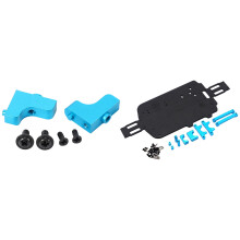 2 Set RC Car Part: 1 Set Servo 1/18 Rc Car Parts Metal Parts & 1 Set Upgrade Carbon Fiber Chassis Parts