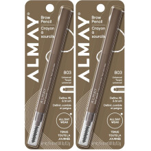Almay Eyebrow Pencil with Spoolie Brush, Easy to Achieve Brows, Hypoallergenic, Taupe, 0.01 Oz (Pack of 2) (803 Universal Taupe)