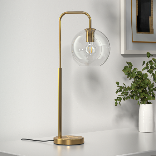 Living And Home Contemporary Arc Arm Table Lamp 1