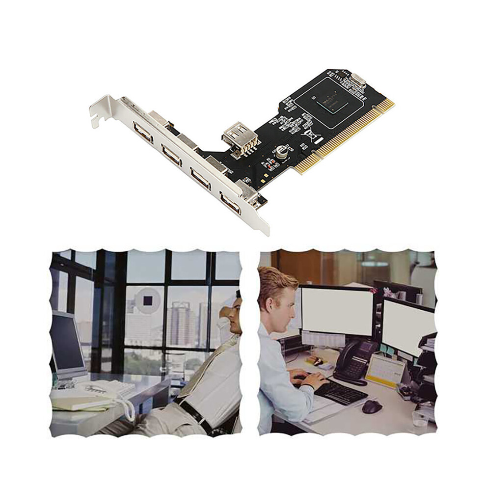 Pci To Usb2.0 Expansion Card Desktop Pci To 5 Usb2.0 480Mbp Hub Chip Expansion Adapter Card 6031418818950