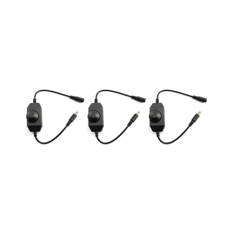 3X Led Bar Light Dimmer, 12V-24V 6A Dimmer Suitable For Led Bar Light, Led Rope Light 3528, 5050, 5630(Black) 6033970307996