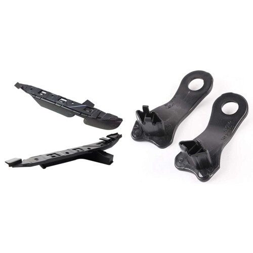 2 Pairs Car Accessories: 1 Pair Front Left Right Bumper Guide Support Bracket & 1 Pair Halogen Headlight Brackets