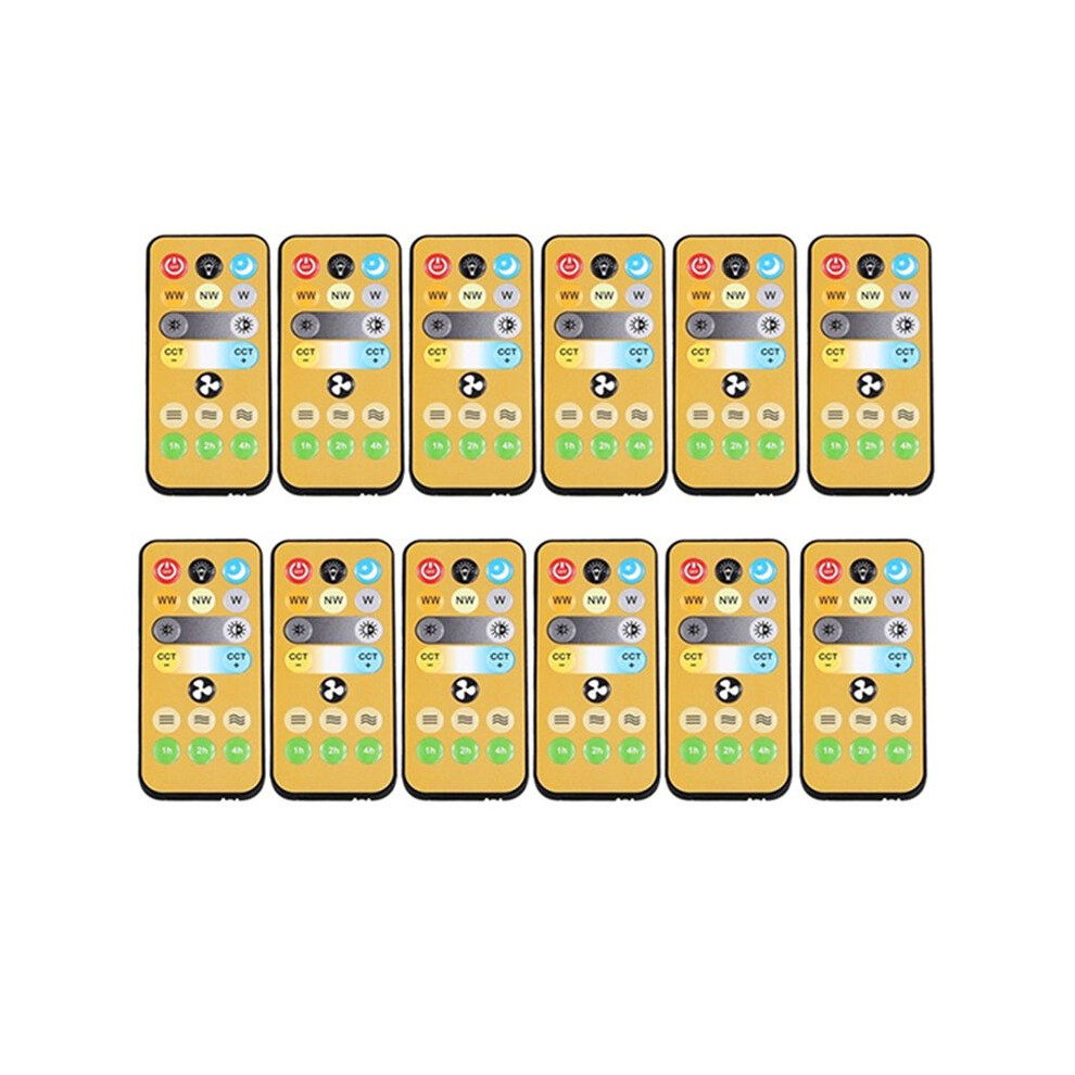 12Pcs Wireless Switches 3-Speed Timing Remote Control For E27 Ceiling Fan Light 1-4H Timing Remote Control 4713616749343