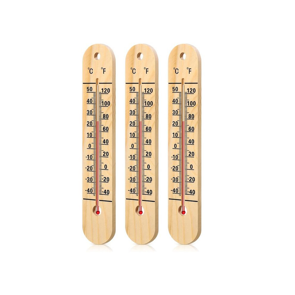 3 Pcs Wall Thermometer Indoor Large Outdoor Thermometers for Patio Double Scales Thermometer for Temperature Home Pool