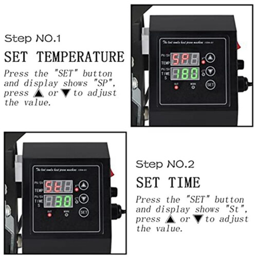 2X Heat Press Control Box Replacement Digital Panel Accessory Machine 1400W Temperature Controller 110V US Plug