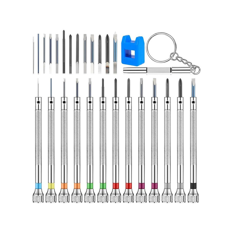 Precision Screwdriver Set 0.6-2.0Mm Metric Flat Screwdriver For Watch Eyeglasses Jewelry Work Electronics Repair 4714183765521
