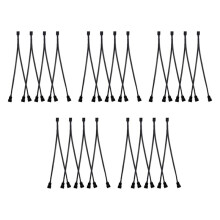 20 Pack PWM Fan Splitter Cable Y Splitter Computer PC Fan Power Cable 4 Pin 1 to 2 Converter, Black Sleeved Braided