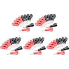 50 Sets Retractable Sheath 4Mm Banana Plug Connectors Stackable Wire Solder Multimeter Test Leads Ends Plugs Adapter