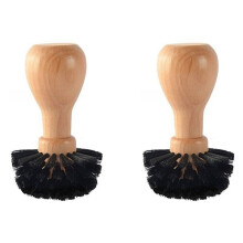 2X Espresso Machine Portafilter Cleaning Brush Coffee Machine Cleaning Brushes Tools for 58mm Espresso Powder Brush A