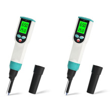 2X PH-MessgeräT mit ATC-Lebensmittel-PH-Tester, Wasserdichtes Digitales Lebensmittel-PH-MessgeräT mit HochpräZiser PH-/Temperatursonde