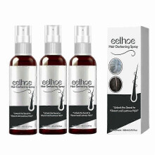 3X Hair darkening spray natural black hair covers gray hair smooth shiny moisturizing thick hair care spray